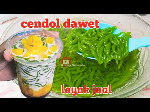 Traditional Es Cendol Dawet with Palm Sugar and Jackfruit