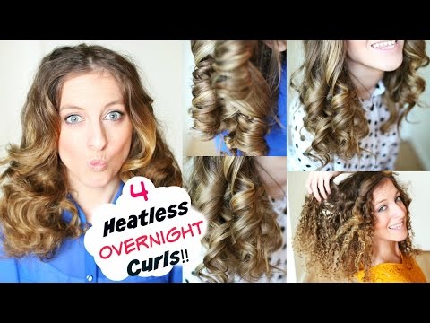 4 Overnight No Heat Curls | Overnight Heatless Curl Methods | Braidsandstyles12 Video