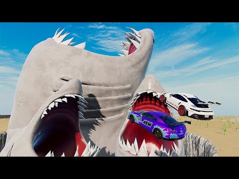 Cars Vs Mega High Pakour  Jump Test #4 - Speed Car Crash - BeamNG Drive