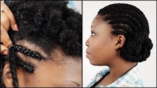 Cornrow Braids With Kanekalon Hair START TO FINISH In 6 Minutes!!!