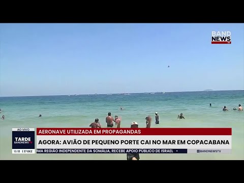 Banhistas contam o que viram sobre a queda do avião monomotor em Copacabana
