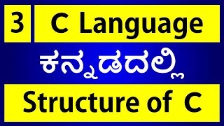 C Language in KANNADA - 3 | Structure of C Program (ಕನ್ನಡದಲ್ಲಿ)