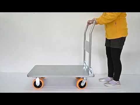 Foldable Platform Trolley With Heavy Duty Wheel