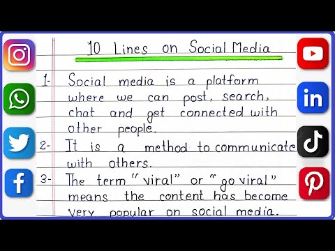 10 Lines Essay on Social Media | Social Media 10 Points | Few Lines and Sentences on Social Media