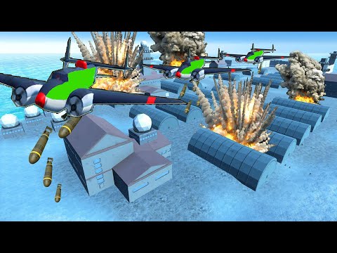 Dropping Millions of Bombs on AIRBASE DEFENSE! - Ravenfield: Battle Simulator