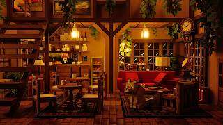 Rainy Cafe | Minecraft Music with Soft Rain for Studying (10 Hours)