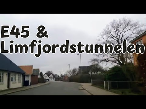 🚗 Relaxing Drive from Hals to Svenstrup | Limfjordstunnelen & E45 Highway | Danish Gray Days in 4K