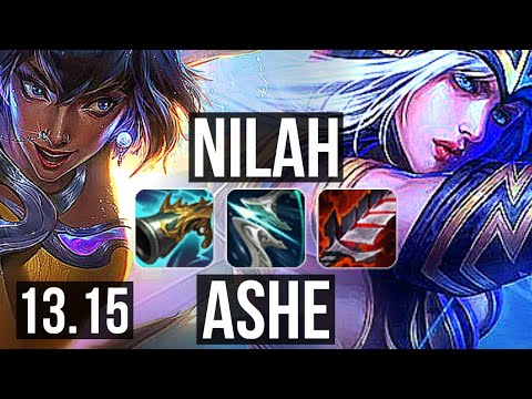 NILAH & Lulu vs ASHE & Senna (ADC) | Rank 6 Nilah, 22/4/10, Legendary | TR Master | 13.15