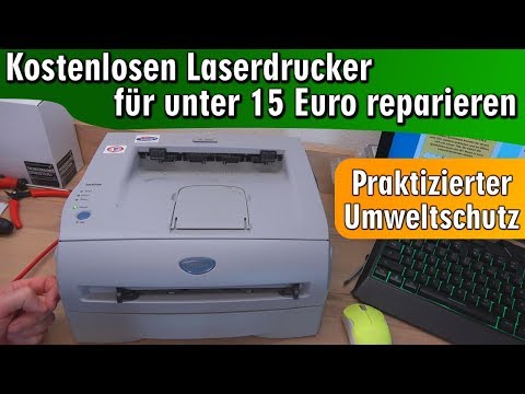 Kostenloser Laserdrucker ⭐ für unter 15 Euro reparieren = praktizierter Umweltschutz Video