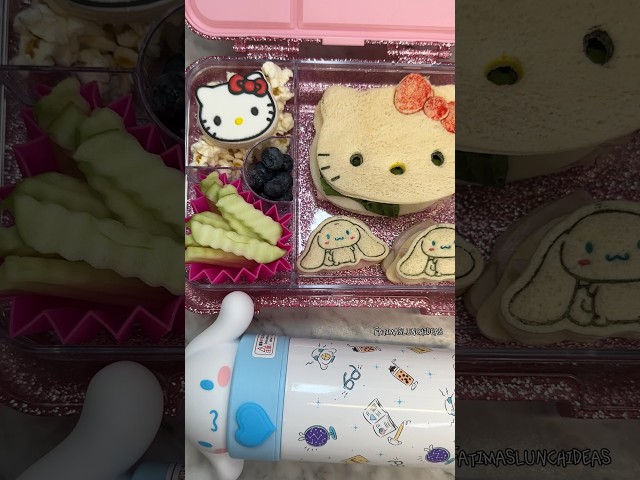 Vídeo relacionado con Get Trend Hello Kitty Bolsa Termica Porta Alimentos Infantil Anime Bolso con Compartimento Comida Aperitivo para Escuela y Picnic (Rosa Hello Kitty)