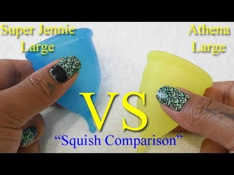 Super Jennie vs Athena LG "Squish" - Menstrual Cups