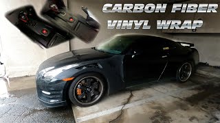 CARBON FIBER WRAPPING THE CENTER CONSOLE OF MY NISSAN R35 GTR (HOW TO)