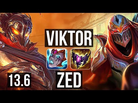 VIKTOR vs ZED (MID) | 2/0/9, 900K mastery | KR Master | 13.6