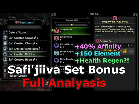 MHW Safi'jiiva Set Bonus detailed analysis (with the values) + footage - Dragonvein Awakening!