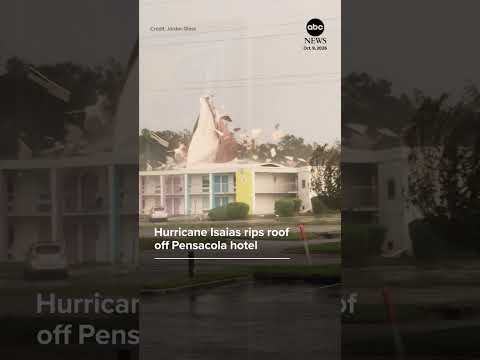 Hurricane Isaias rips roof off Pensacola hotel