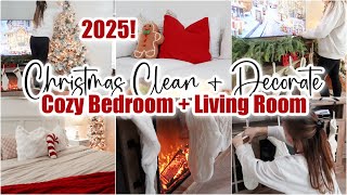 🎄*2025* CHRISTMAS CLEAN + DECORATE WITH ME PT.1 • Cozy Christmas Bedroom + Living Room