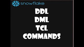 #snowflake #DDL Commands