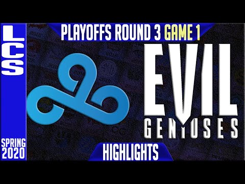 C9 vs EG Highlights Game 1 | LCS Spring 2020 Playoffs Round 3 | Cloud9 vs Evil Geniuses G1