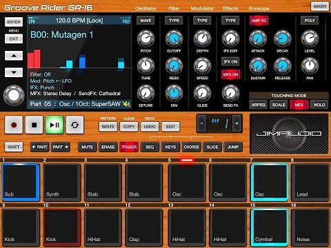Groove Rider GR-16 - The TECHNO SESSIONS Bank IAP Demo for the iPad