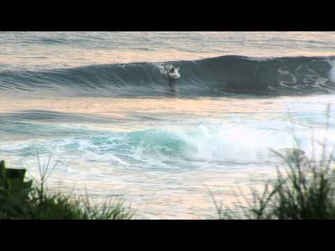 Surfers at Soup Bowl in Barbados... scene from Welcome To Today