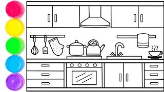 Mutfak Nasıl Çizilir  Ev Nasıl Çizilir Eğitic
