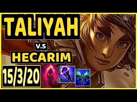 TALIYAH vs HECARIM - 15/3/20 KDA JUNGLE GAMEPLAY - EUW Ranked MASTER