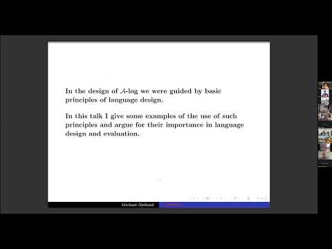 Michael Gelfond - Sets in Logic Programming and Principles of Language Design