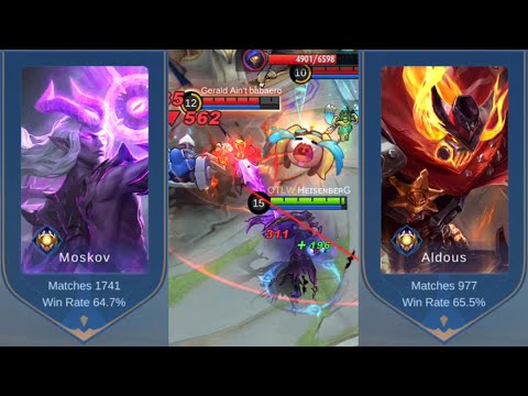 TOP GLOBAL MOSKOV VS TOP GLOBAL ALDOUS! WHO IS THE REAL KING OF LATE GAME! MLBB