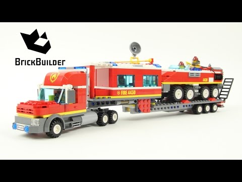Vidéo LEGO City 4430 : Le transporteur des pompiers