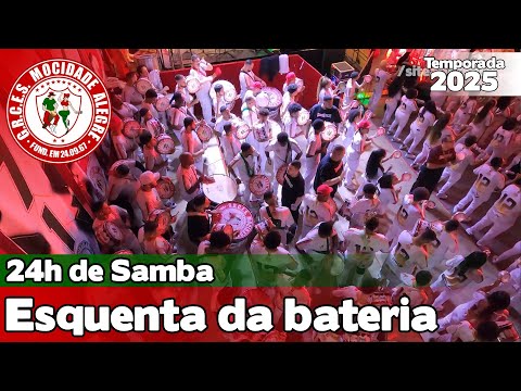 Mocidade Alegre 2025 | Esquenta da bateria ao vivo no 24 horas de samba - #24h24