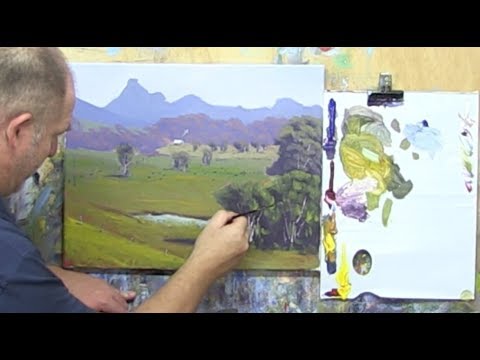 Learn To Paint TV E49 "Mt Warning" Acrylic Painting LandscapeFor Beginners