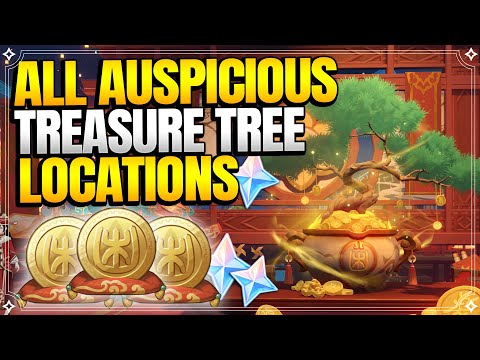 All Auspicious Treasure Tree Locations - Fortune Coin - Lantern Rite Event |【Genshin Impact】