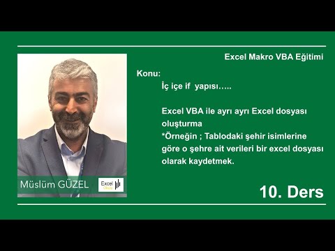 Excel Makro VBA 10. Ders Dosya Oluşturma Excel Okulum 89. Video | Müslüm GÜZEL