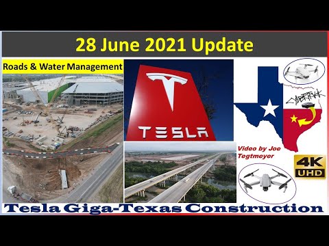 Tesla Gigafactory Texas 28 June 2021 Cyber Truck & Model Y Factory Construction Update (07:30AM)