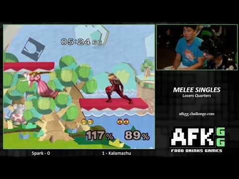 Melee - Spark (Sheik) vs Kalamazhu (Peach) - Losers Quarters at AFK6