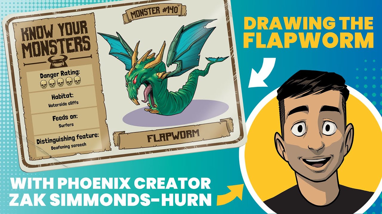 How To Draw A Green Bat Monster – The Flapworm