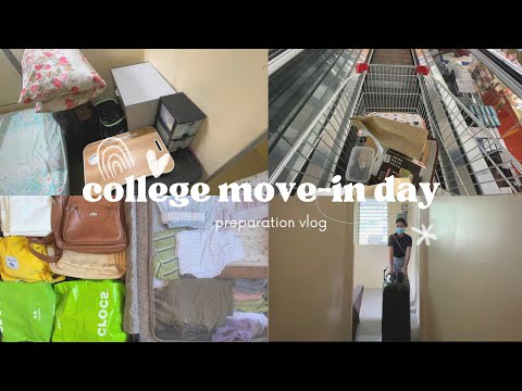 College Move-in day (Preparation Vlog) | *dorm hunting + shop hauls + organizing my stuff*