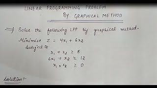 LPP -Graphical method [#2.2][Minimisation with two constraints]:- by online learning.