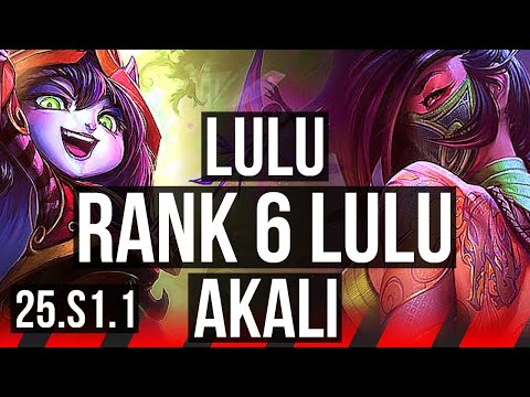 LULU vs AKALI (TOP) | Rank 6 Lulu | NA Challenger | 25.S1.1