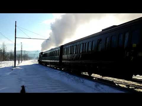 IL SALUTO DELLA VAPORIERA GR. 625 177 IN TRANSITO NELLA NEVE A VICOFORTE MONDOVI' (CN) 8 - 12 - 2017