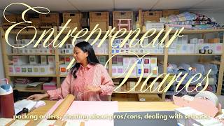 what entrepreneurship is REALLY like // chatty small biz owner vlog, packing orders, fixing problems