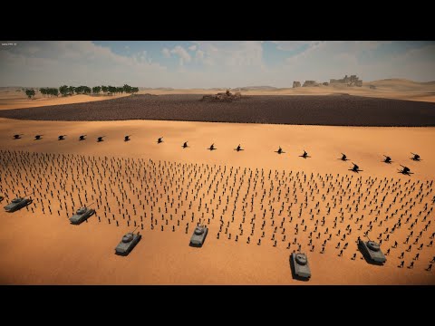 Can Army & Tanks Stop 100,000 Spartan Army ? - UEBS 2