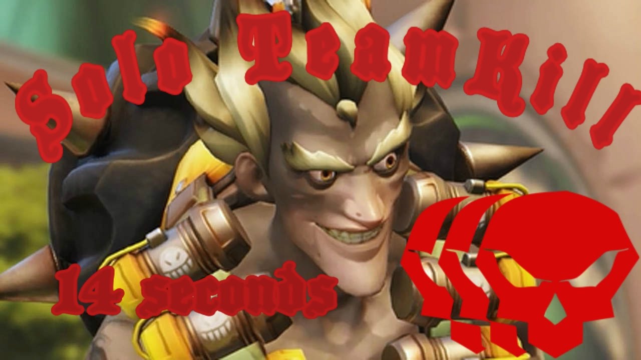 Killing the entire enemy team as junkrat in 14 seconds.