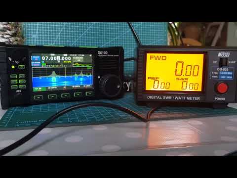 XIEGU X6100 - with DG-503 Power/swr meter power test CW Learning