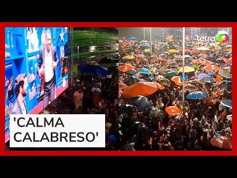 Multidão torce por Davi e canta 'Calma Calabreso' em trio elétrico em Salvador