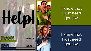 Glee - Help! | Line Distribution + Lyrics
