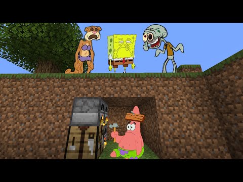 Minecraft Speedrunner Patrick VS 3 Hunters