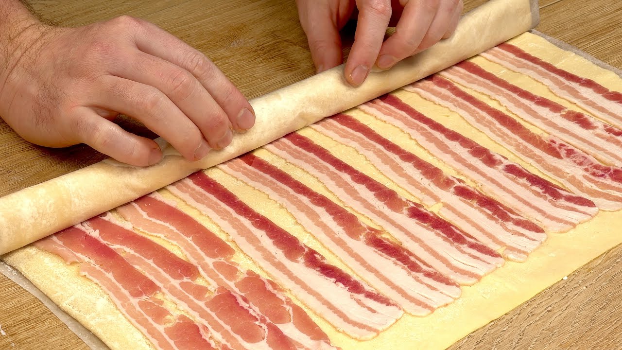 Do you have puff pastry and bekon? Great idea for a snack! I make them almost every day!