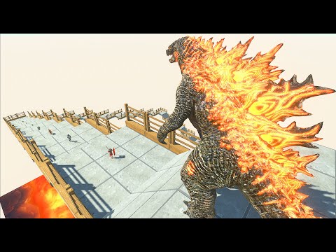 GODZILLA DEATH RUN ATTACK - Animal Revolt Battle Simulator