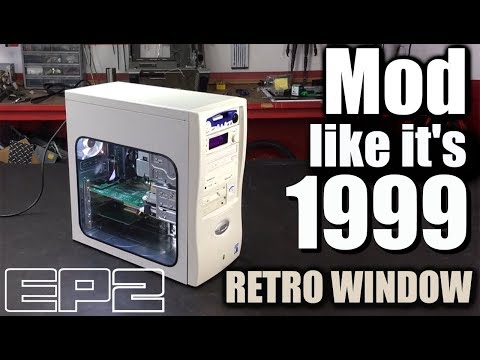 Ep2 1999 Retro Gaming PC Case Build "DIY Case Mod Window"